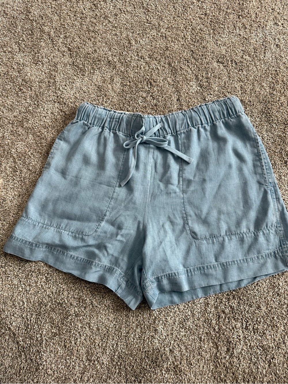NEW! Hillary Radley - Lt.Blue Women's Drawstring mid-rise shorts - sz small